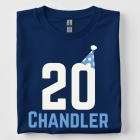 Minimalist Blue Party Hat Birthday