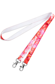 Open Ended Double Clip Full Color Lanyards