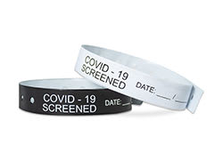 COVID-19 Screened Vinyl Wristbands