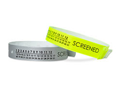 Medical Screened Calendar Vinyl Wristbands