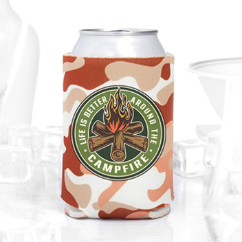 Colored Camo Foam Collapsible Coolies