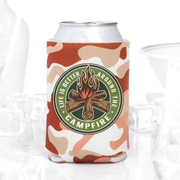 Colored Camo Foam Collapsible Coolies
