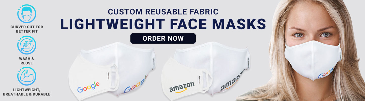 thumbnail image 2 of Mato & Hash Custom Cotton Face Masks With Your Business Logo - Printed In USA 2 of 5