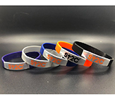 Custom Metal Silicone Wristbands