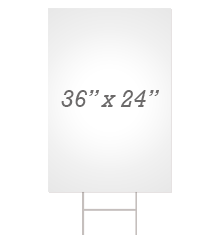 Custom 36" x 24" Vertical Yard Signs