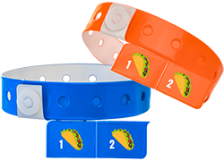 Custom 2 Tab Vinyl Wristbands