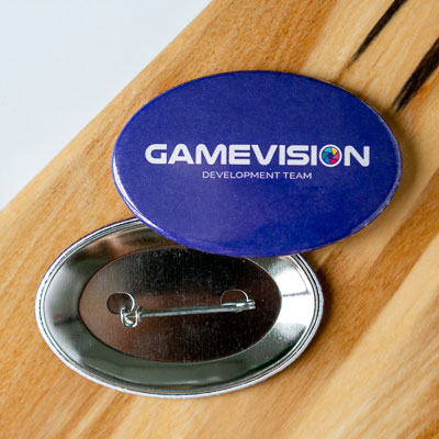 Custom Oval Pin Buttons