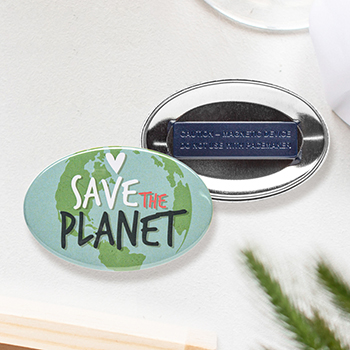 Custom Oval Wearable Magnet Buttons