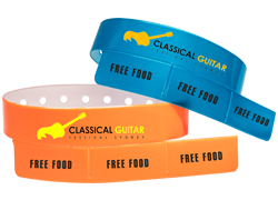 Custom 3 Tab Vinyl Wristbands