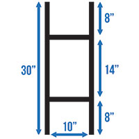 Wire Stand 10" x 30"