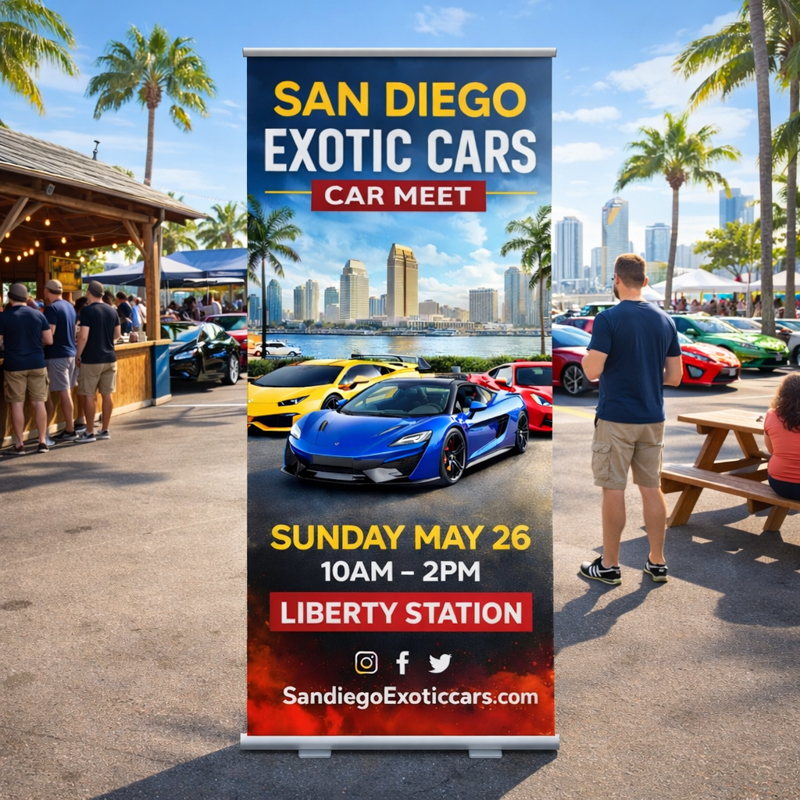 Custom Roll Up Retractable Banner Stands