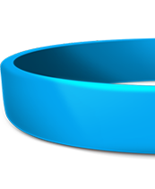 Custom 3/4 Inch Silicone Wristbands