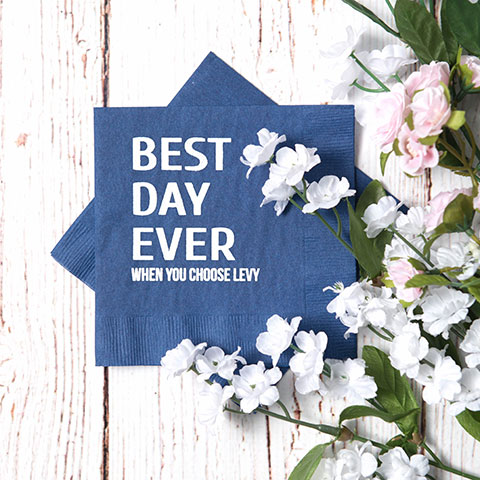 Custom Wedding Napkins - Custom Wedding Party Favors - Wedding Party Favors Personalized