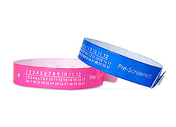 Medical Pre-Screened Calendar Vinyl Wristbands