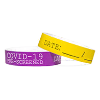 COVID-19 Pre Screened Tyvek Wristbands