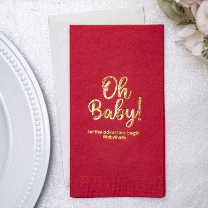 Custom Foil Stamped Guest Towel Napkins