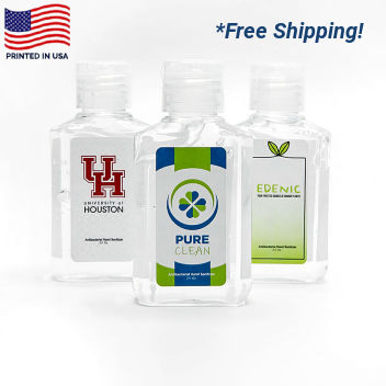 2 Oz Full Color Label Promotional Hand Sanitizers