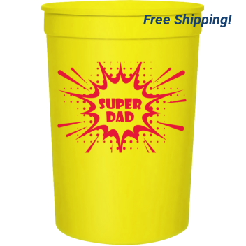 Fathers Day Super Dad 16oz Stadium Cups Style 108154