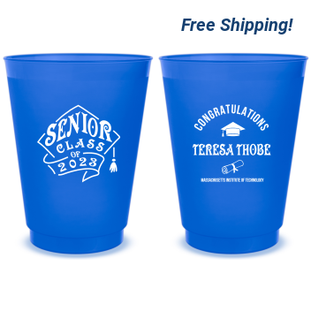 Personalized Senior Class Graduation Frosted Stadium Cups