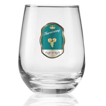 15.25 Oz. Libbey® Stemless White Wine Glasses - Full Color
