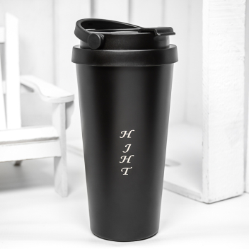 17 Oz. Laser Engraved Travel Coffee Tumblers With Handle