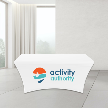 4ft Stretch Spandex Trade Show Table Cover - Full Color Imprint