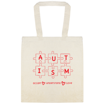 Autism Awareness Accept Understand Love Custom Everyday Cotton Tote Bags Style 117385