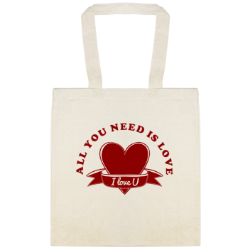 All You Need Is Love Custom Everyday Cotton Tote Bags Style 147224