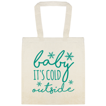 Baby Shower Outside Its Cold Custom Everyday Cotton Tote Bags Style 115070