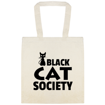 Halloween Black Cat Society Custom Everyday Cotton Tote Bags Style 143563