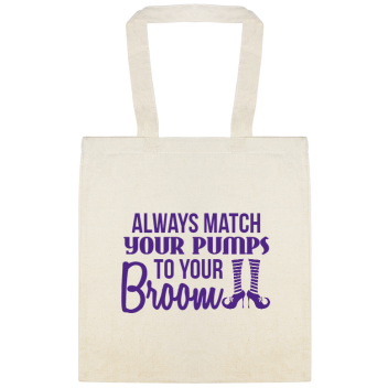 Halloween Broom Always Match Your Pumps To Custom Everyday Cotton Tote Bags Style 143508
