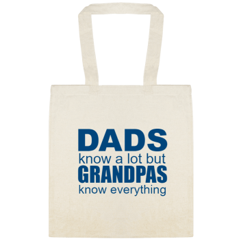 Dads Know Lot But Grandpas Everything Custom Everyday Cotton Tote Bags Style 152127