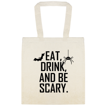 Halloween Eat Drink And Be Scary Custom Everyday Cotton Tote Bags Style 142689