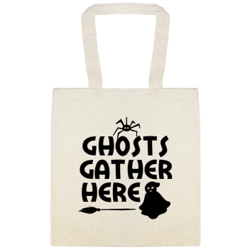 Halloween Ghosts Gather Here Custom Everyday Cotton Tote Bags Style 143552