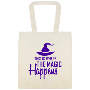 Halloween Happens This Is Where The Magic Custom Everyday Cotton Tote Bags Style 143505