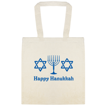 Happy Hanukkah Custom Everyday Cotton Tote Bags Style 144787