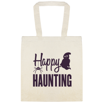 Halloween Happy Haunting Custom Everyday Cotton Tote Bags Style 142401