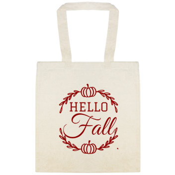 Autumn Fall Hello Custom Everyday Cotton Tote Bags Style 141706
