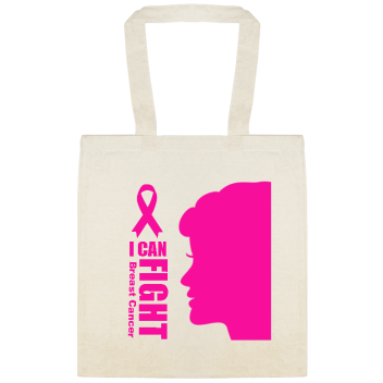 Charities, Fundraisers & Awareness Can Fight Breast Cancer Custom Everyday Cotton Tote Bags Style 156616