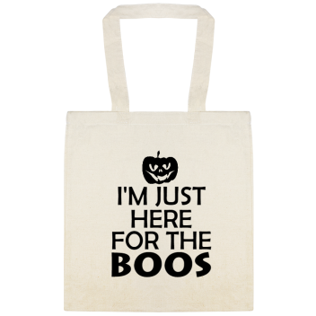 Halloween Im Just Here For The Boos Custom Everyday Cotton Tote Bags Style 142695