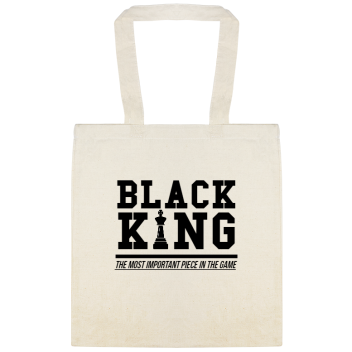 Black King Most Important Piece In Game The Custom Everyday Cotton Tote Bags Style 146783