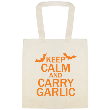 Halloween Keep Calm And Carry Garlic Custom Everyday Cotton Tote Bags Style 143510