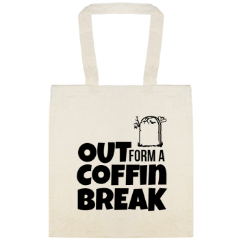 Halloween Out Form Coffin Break Custom Everyday Cotton Tote Bags Style 142398
