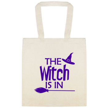 Halloween The Witch Is In Custom Everyday Cotton Tote Bags Style 142686