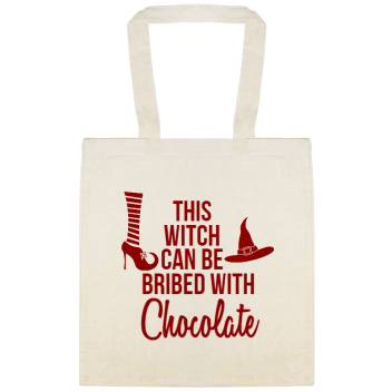 Halloween This Witch Can Be Bribed With Chocolate Custom Everyday Cotton Tote Bags Style 142581