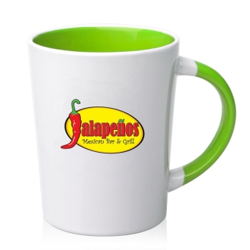 Custom Albany Two Tone Latte Ceramic Mugs - 13 Oz.