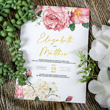 Custom Full Color 5 X 7 Inch Invitation Cards