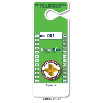 Custom Full Color Hanging Parking Permits, 3 1/2" X 9 1/4"