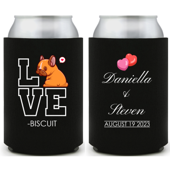 Customized Corgi Love Pet Wedding Full Color Can Coolers