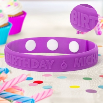 Embossed Silicone Adjustable  Wristbands